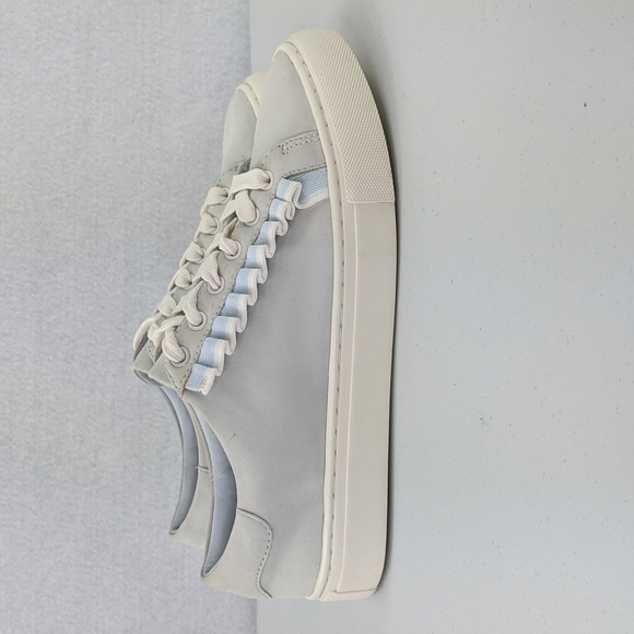 Tory Burch Sport Ruffle Leather Sneakers Shoes Women's Size 6.5 M Light Blue - Picture 3 of 11